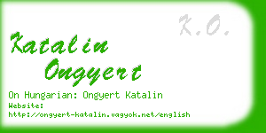 katalin ongyert business card